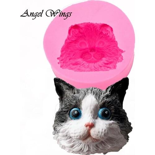 Cat shape Soap candle Silicone Molds Cake Decoration Tools chocolate Sugarcraft Gumpaste Baking Mould F1296