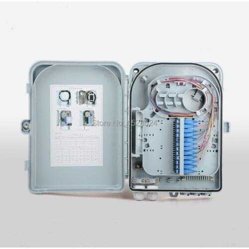 FTTH 24 Cores Fiber Optic FTTH Box Fiber Optic Distribution Box Termination Box with SC Adaptors and Pigtails