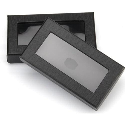 Classic Black Bow Tie Box Tie Necktie Tie Gift Boxes Mens Tie Packaging Dispaly Storage Cases Gift Boxes Window Top 100pcs SN