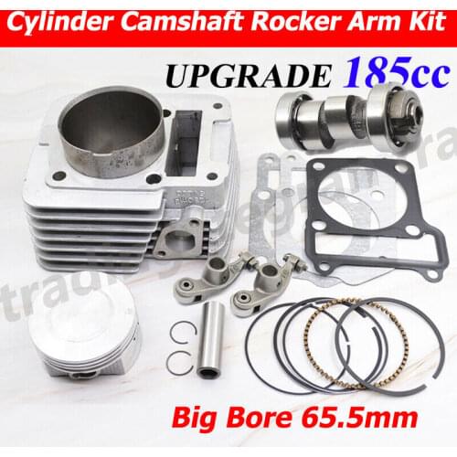 Big Bore Upgrade Camshaft Cylinder Kit 65.5mm Roller Rocker Arm for Yamaha YBR125 YBR 125 XTZ125 YB125Z 185cc Modified Engine