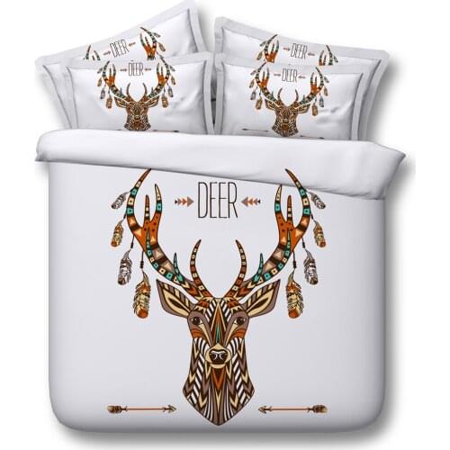 Deer bed cover Bedding set Christmas print California King size duvet cover queen twin sheets bed in a bag sheet bedspread linen