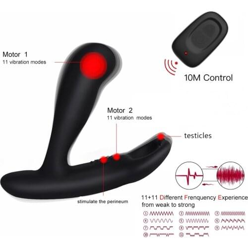 Prostate Massager Butt Plug Anal Vibrator Sex Toys For Men Waterproof Wireless Vibrating Erotic Intimate Sex Toys for Adults