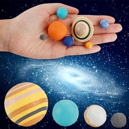 Simulation The Solar System,9pcs plastic cosmic Planet system Universe model figures Teaching Materials Science Educational toys