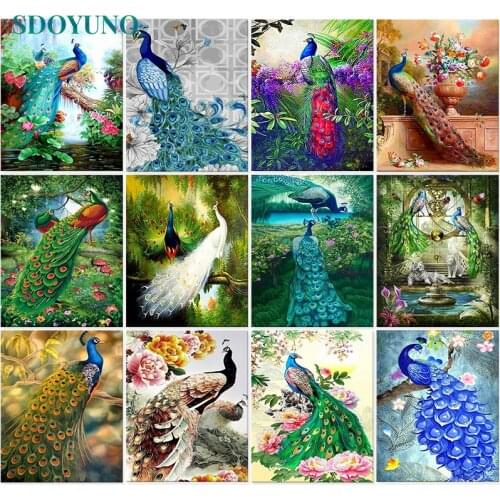 SDOYUNO 40x50cm Paint By Numbers Beautiful Animals DIY Painting By Numbers On Canvas Frameless Digital Hand Painting Home Decor