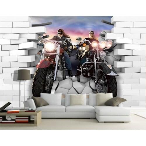 3d room wallpaper custom mural non-woven photo Motorcycle rider decoration painting 3d wall murals wallpaper for walls 3d
