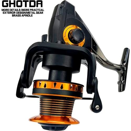 New Spinning Reel 4000-8000 Saltwater Fishing Reel Metal Spool 10-12KG Drag Power Long Distant Surfcasting Trolling Molinete