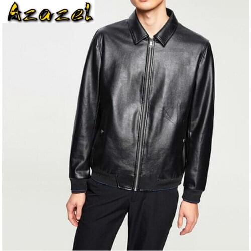 New High Quality Mens Leather Jackets Business Casual PU Jacket Male Motorcycle Coats Brand Mens Fashion stand collar Clothing