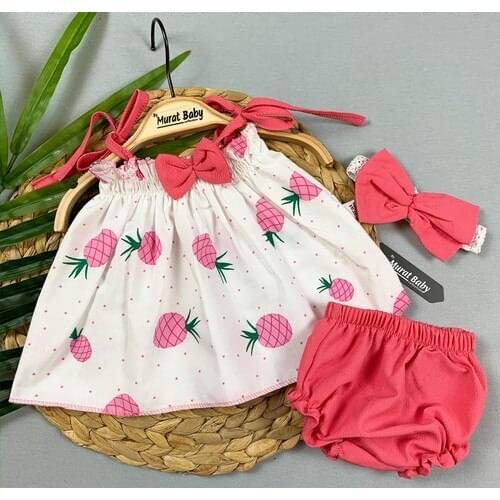 Girl Baby Pineapple 3 Piece Dress