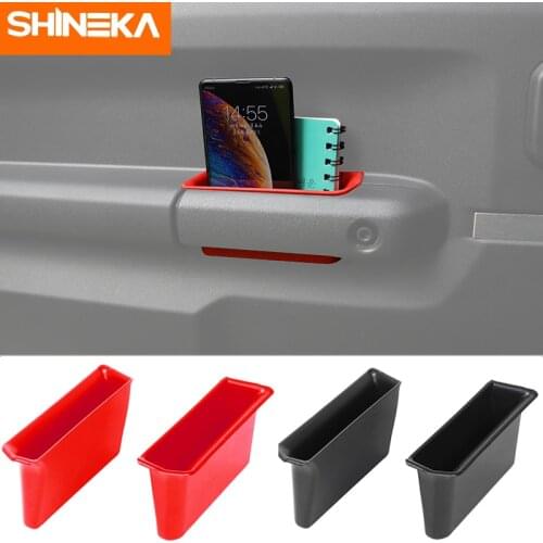 SHINEKA Stowing Tidying For Suzuki Jimny JB74 2019 Car Door Armrest Storage Box Handle Pocket Accessories For Suzuki Jimny 2019