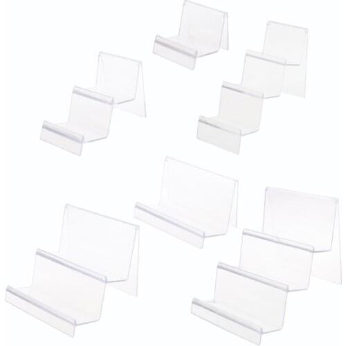 Clear Acrylic Wallet Display Stand Holder Leather Handbag Purse Jewelry Stand