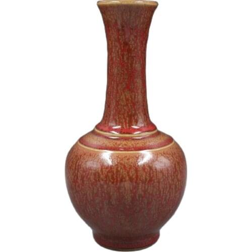 Early collection of Ming and Qing Dynasty Kangxi year system beauty drunk glaze appreciation bottle, all hand antique porcelain