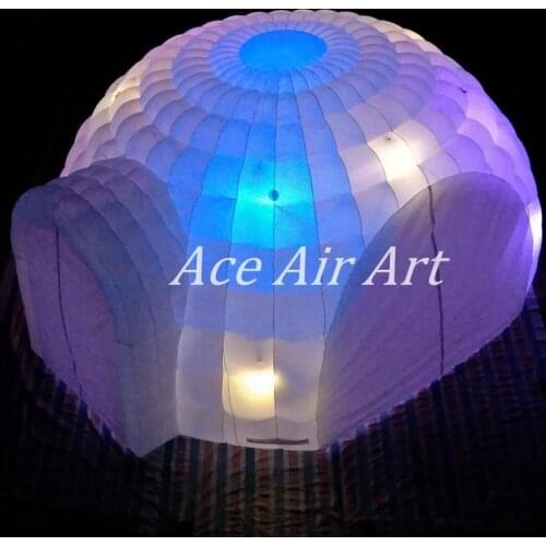 Customized made in China Inflatable LED Dome with 4 entrances and 4 doors curtains