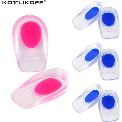 Silicone Gel Heel Cups Shock Cushion Height Increase Insole for Shoes Inserts for Plantar Fasciitis Bone Spur & Achilles Pain