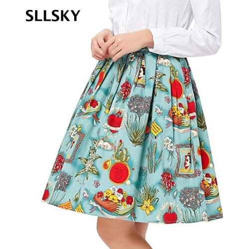 SLLSKY High Waist Skirts For Women