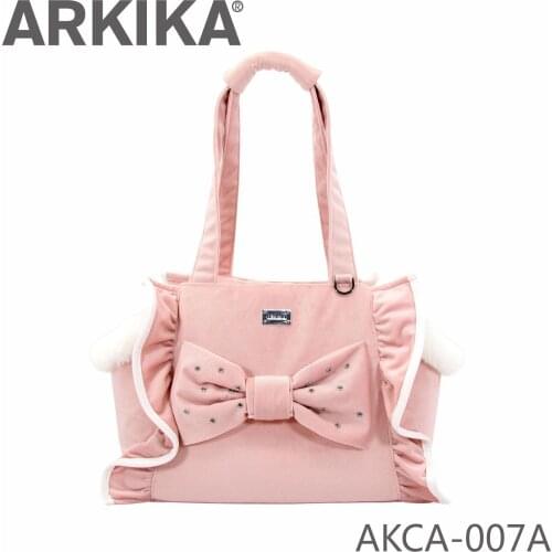 Cat Pet Shoulder Bag Lotus Leaf Korean Rabbit Velvet Shoulder Bag Cat Outing Bag Portable Cat Outing Backpack Cat Pet Backpack