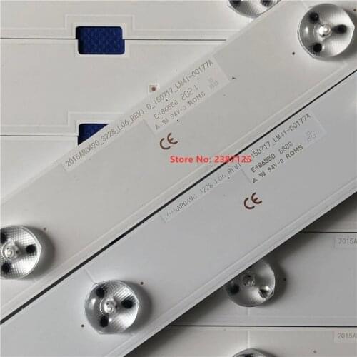 12pcs LED backlight strip for IC-B-HWCR49D640R GRUNDIG 49LENZA6627 49VLE6565BL 49VLE6523BL Samsung 2015ARC490 LM41-00177A 00176A