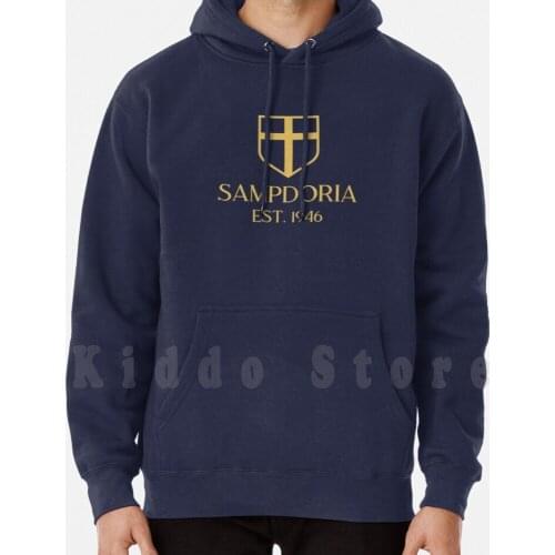 Sampdoria Gold Hoodie Long Sleeve Sampdoria Uc Sampdoria Unione Calcio Sampdoria La Samp Il Doria I Blucerchiati