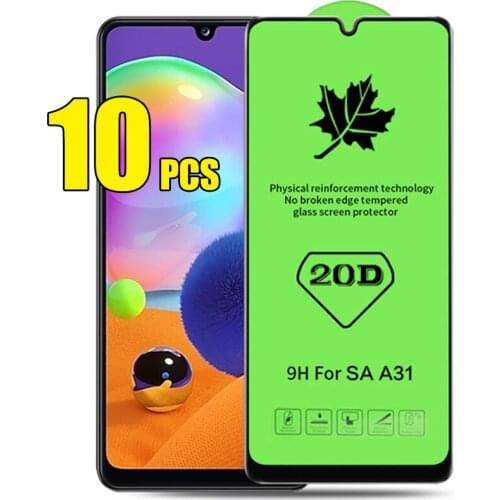10pcs 20D Tempered Glass Curved Screen Protector For Samsung Galaxy A01 A21 A31 A41 A51 A61 A71 A10S A20S A30S A40S A50S A70S