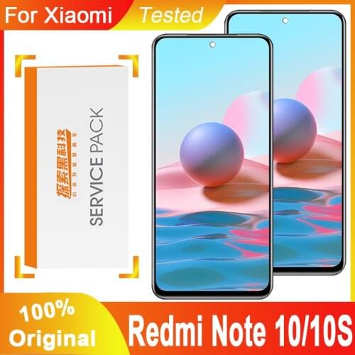 Original 6.43" Super AMOLED Display For Xiaomi Redmi Note 10 M2101K7AI M2101K7AG LCD Touch Screen Digitizer For Redmi Note 10S