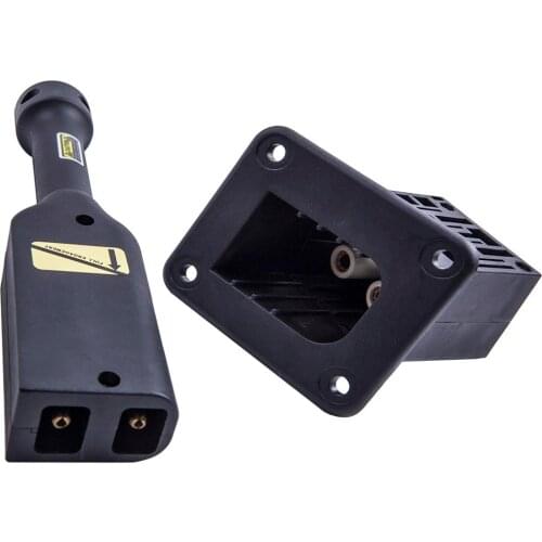1 Set Powerwise Charger Plug and Receptacle for EZGO TXT 36V Golf Carts 1996 Up Black new