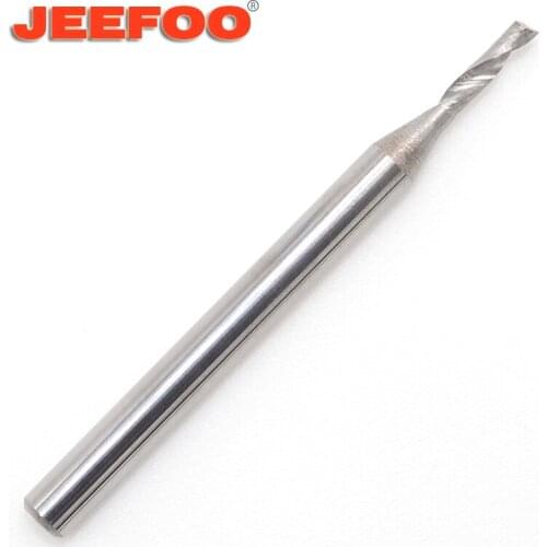 3.175*1.5*6 acrylic PVC cutting one flute CNC milling cutter router bits/One Flute Spiral Solid Carbide Router Bits