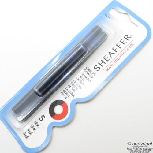 96320 fountain Pen Cartridge, 5'Li Blister, Blue Color