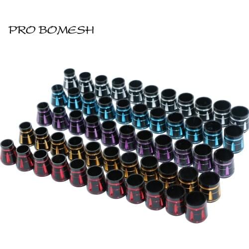 Pro Bomesh 5pcs/Lot Aluminum Front Trim Fishing Reel Seat Decorative Trim Part DIY Fishing Rod Building Component Accessory