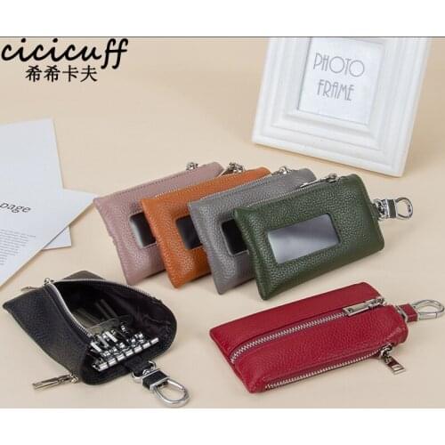 2021 Japanese and Korean Car Key Case Youth Card Holder Housekeeper Covers Zipper Bag Keychain Driver License Organizer Change