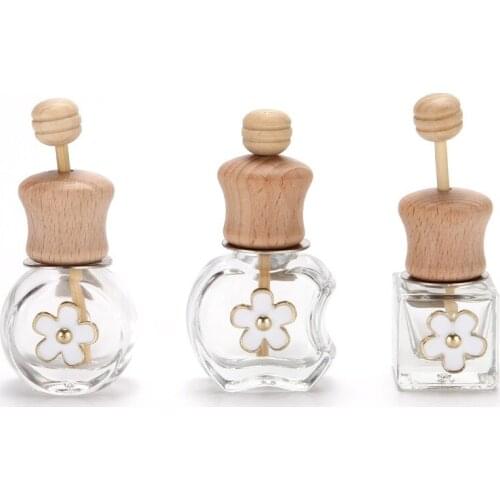 Car Deodorant Air Conditioning Perfume Bottle for Essential Oil Dispenser Empty Glass Bottle Car Vent Clip Fragrance Decor