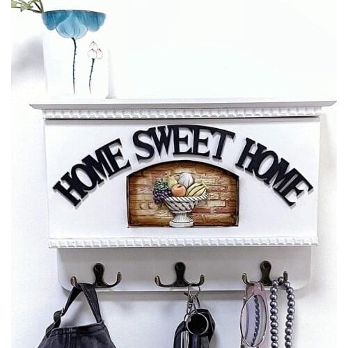 Hot Mail Holder for Wall Key Rack for Wall White Decorative Entryway Organizer for Wall Key Holder Organizer