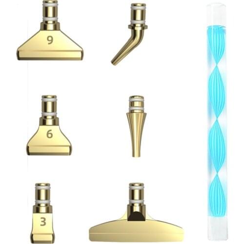 5D Diamond Painting Tool Alloy Point Drill Pen With Clay Wax And Replacement Metal Pen Heads Storage Box Kit