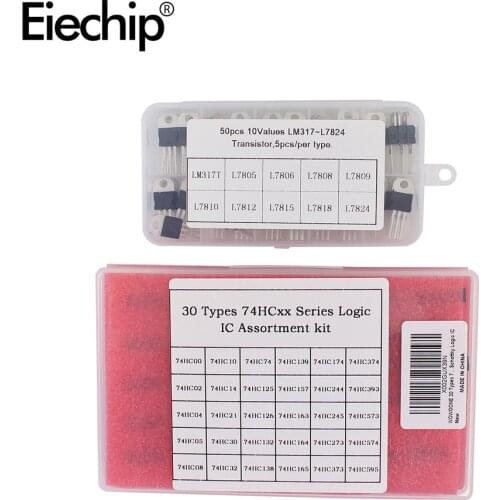 Logic IC 74HC00 74HC595 Integrated Circuit DIP chip,L7805CV Voltage Regulator Transistor TO220 DIY Electronic assortment kit