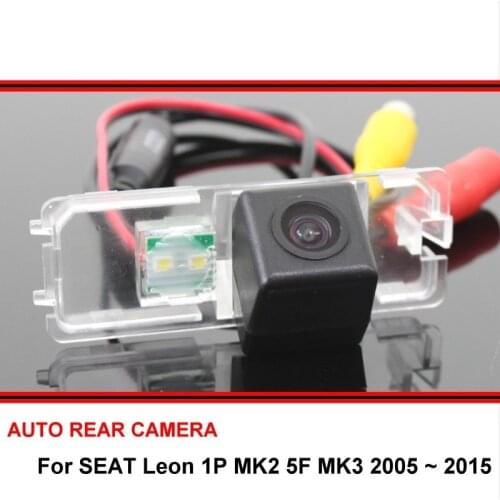 For SEAT Leon 1P MK2 5F MK3 2005 ~ 2015 Night Vision Rear View Camera Reversing Camera Car Back up Camera HD CCD
