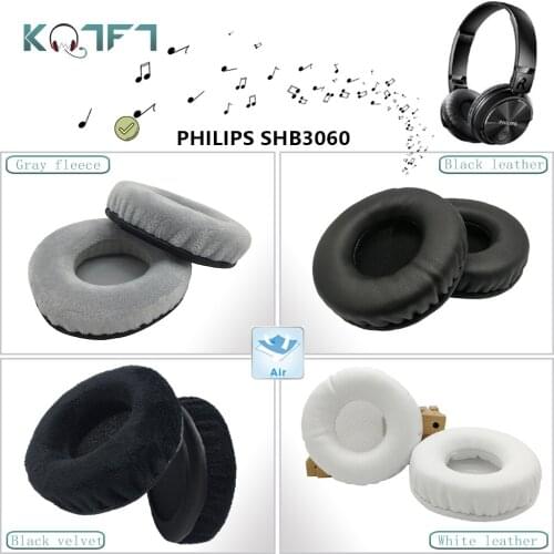 KQTFT round flannel 1 Pair of Replacement Ear Pads for PHILIPS SHB3060 Headset EarPads Earmuff Cover Cushion Cups