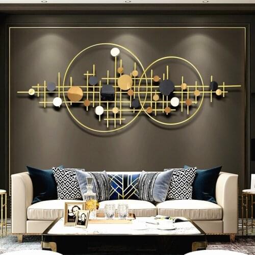 Creative Wrought Iron Pendant Living Room Sofa Background Wall Three-dimensional Decorative Painting Wall Hanging