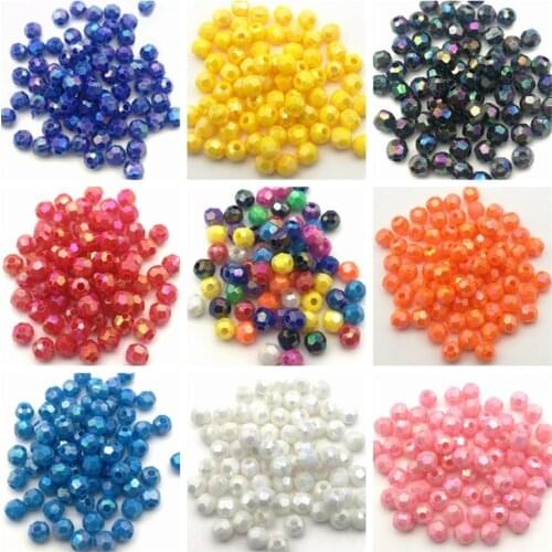 100pcs/bag With Hole ABS Corner Beads 6/8/10MM Round Plastic Acrylic Spacer Bead for DIY Jewelry Making Findings Handmade