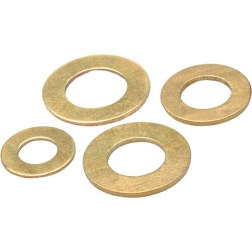 Brass Washer Flat Shims Gasket Meson Pad Sheet Metal Collar
