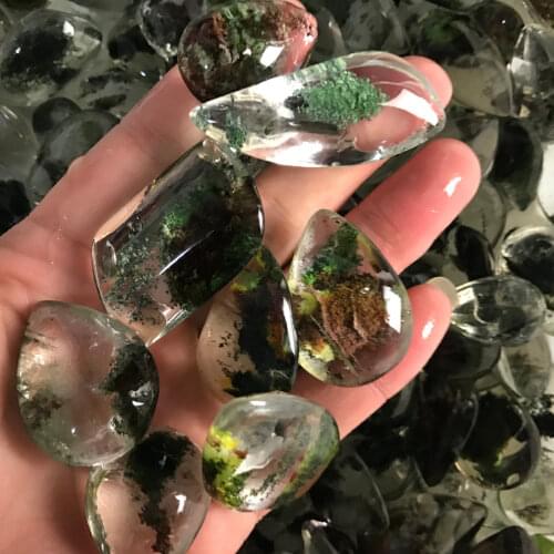 Natural Stone Ghost Phantom Quartz Crystal Gem Specimen Healing Stone Pendant DIY Stone Collection Length Random 2*1.5cm