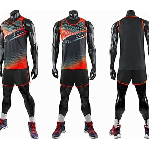 New Men Women Running Sets Breathable Track suit field sportswear Competition Sprint Running Marathon Clothes Vest+Shorts