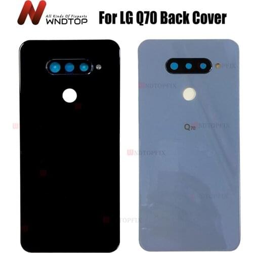 New Original Glass For LG Q70 Battery cover Door Q70 Rear Housing Back Case With Lens + Adhesive Replacement Part