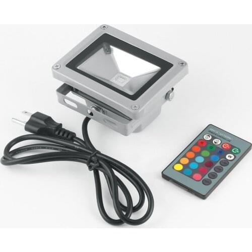 ICOCO New High Quality Outdoor Waterproof IP65 Floodlight 10W 85V-265V RGB 16 Colof Changeable with Remote Controller Wholesale