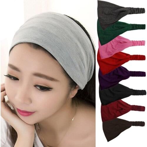 Solid Color Women Wide Band Hairband Girls Fashion Wash Face Makeup Hair Accessories Absorbent Sports Headband Yoga Fitness