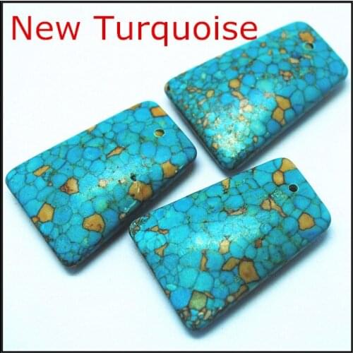 Wholesale 5 pcs/lot nature blue turquoisee stone pendants fashion jewelry accessories pedants size 40x25mm charms stone pendants