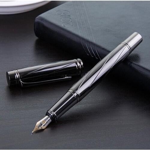 Silver-plated Fountain Pen 0.5mm Nib Metal Housing Sign Pen