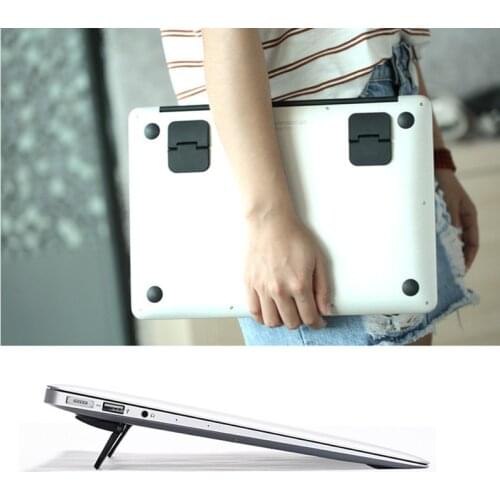 Mini Portable Invisible Laptop Holder Adjustable Cooling Feet Stand Holder Foldable Laptop Heat Reduction Notebook Accessory