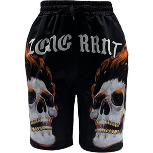 Fashionable Casual Shorts Women Girdle Waist Funny Alphabet Shorts New Summer Double Pocket Five Minutes Pants Street Trend