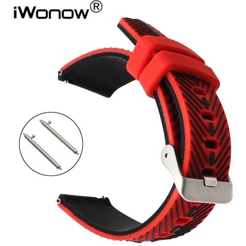 Quick Release Silicone Watchband 21mm 22mm for Hamilton Luminox Maurice Lacroix Rubber Watch Band Feather Pattern Wrist Strap
