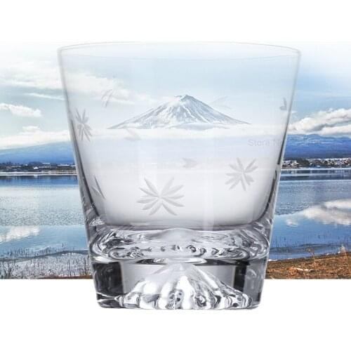 Mount Fuji Pure Crystal Old Fashioned Wine Glass Snow Mountain Brandy Snifter Rock Whiskey Glass Snowberg XO Whisky Tumbler Cup