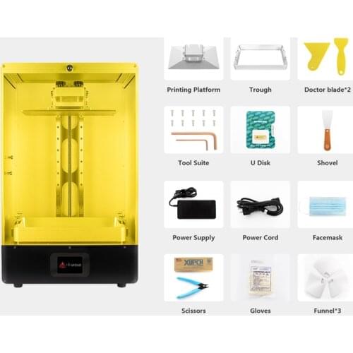 Tianfour H400 4K 12.5Inch UV LCD SLA 3D Printer Huge Print Volume Impresora 276*155*400mm DLP 3D Drucker Kit 405nm UV Resin