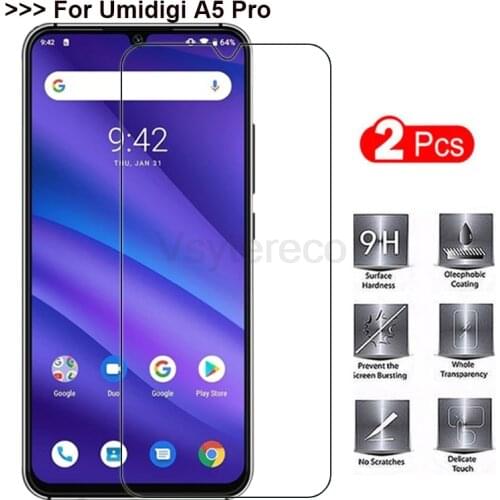 Smartphone Tempered Glass Umidigi a5 pro Screen Protector Explosion-proof Protective glass Film cover case for Umidigi a5 pro